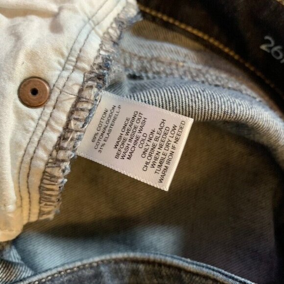 Ann Taylor Loft Womens 26 Denim Jeans Blue Curvy Skinny Dark Wash Low Rise - Picture 8 of 11